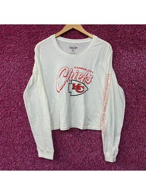 Junk Food NFL Kansas City Chiefs Long Sleeve Cropped T-Shirt Medium